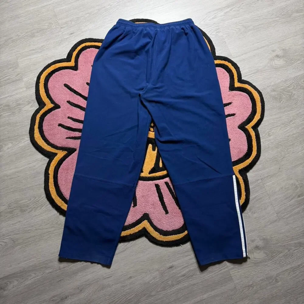 Vintage 90’s Adidas Embroidered Trefoil Logo Track Pants Size Large Navy Blue